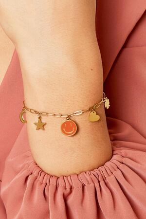 Bracciale con charms Gold Stainless Steel h5 Immagine2